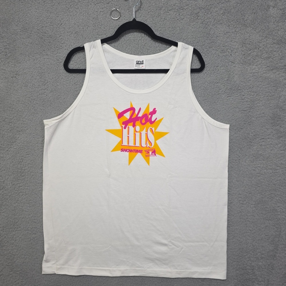 Vintage Hot Hits Showtime Tank Top Mens XL  Anvil USA 90s Tech Promo Movie